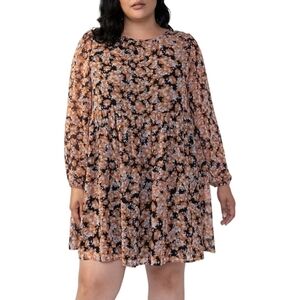 NWT Sanctuary Floral Blouson Sleeve Babydoll Dress Sizes 1X